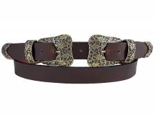 DOMLEATHERS (DOUBLE BUCKLE BELT)    ME    3.0cm DDBD80 KA